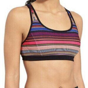 Athleta Havana Fully Focused Multicolor Striped Sports Bra XS EUC
